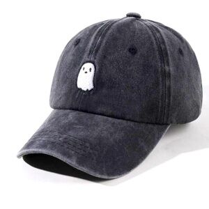 NEW👻 GHOSTIE Ghost Emoji 👻 Hat Baseball Cap | Charcoal Gray | Gender Neutral